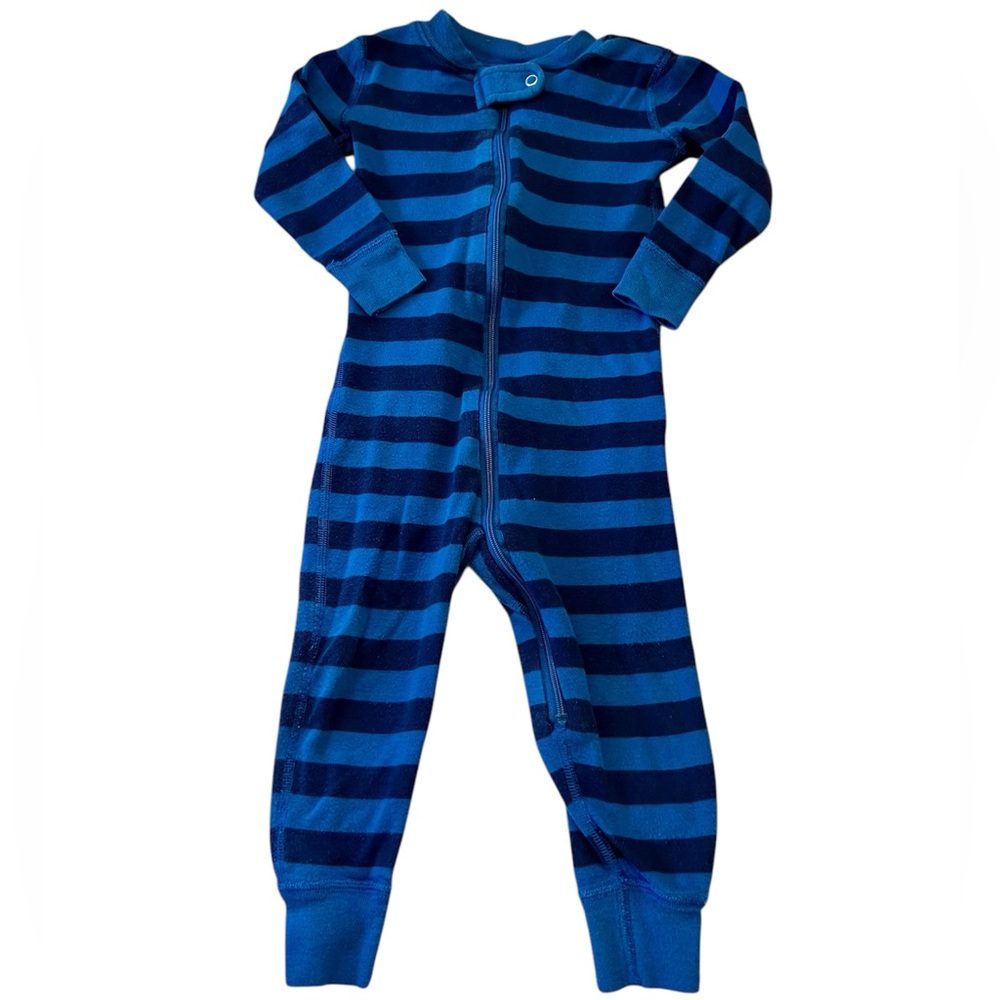 EUC - Hanna Andersson Infant Sleeper - Size 18-24 Months, Blue Stripe